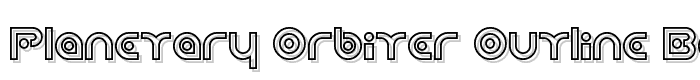 Planetary Orbiter Outline Bold font